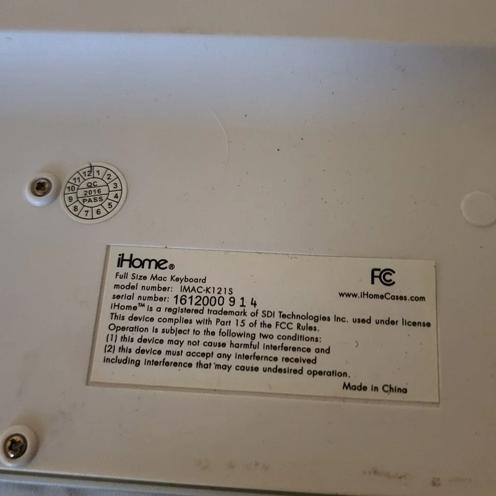 iHome IMAC-K121S Full Size Mac Keyboard USB